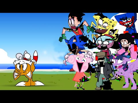 FNF - Spinning My Tails But All Pibby Characters Sings It 🎤 (Every Turn a Different Character Sings)