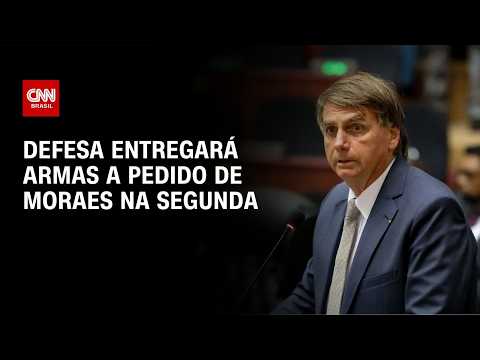 Defesa de Bolsonaro entregará armas a pedido de Moraes na segunda | AGORA CNN