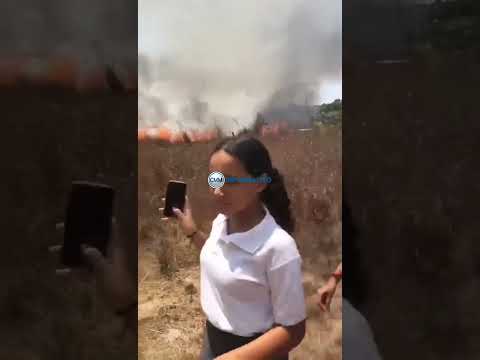Se incendia el CBtis de Santiago Llano Grande Oaxaca