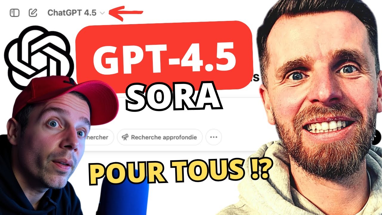 ChatGPT 4.5 et Sora ENFIN dispo sur ChatGPT Plus - LE Test avec @LudovicSalenne