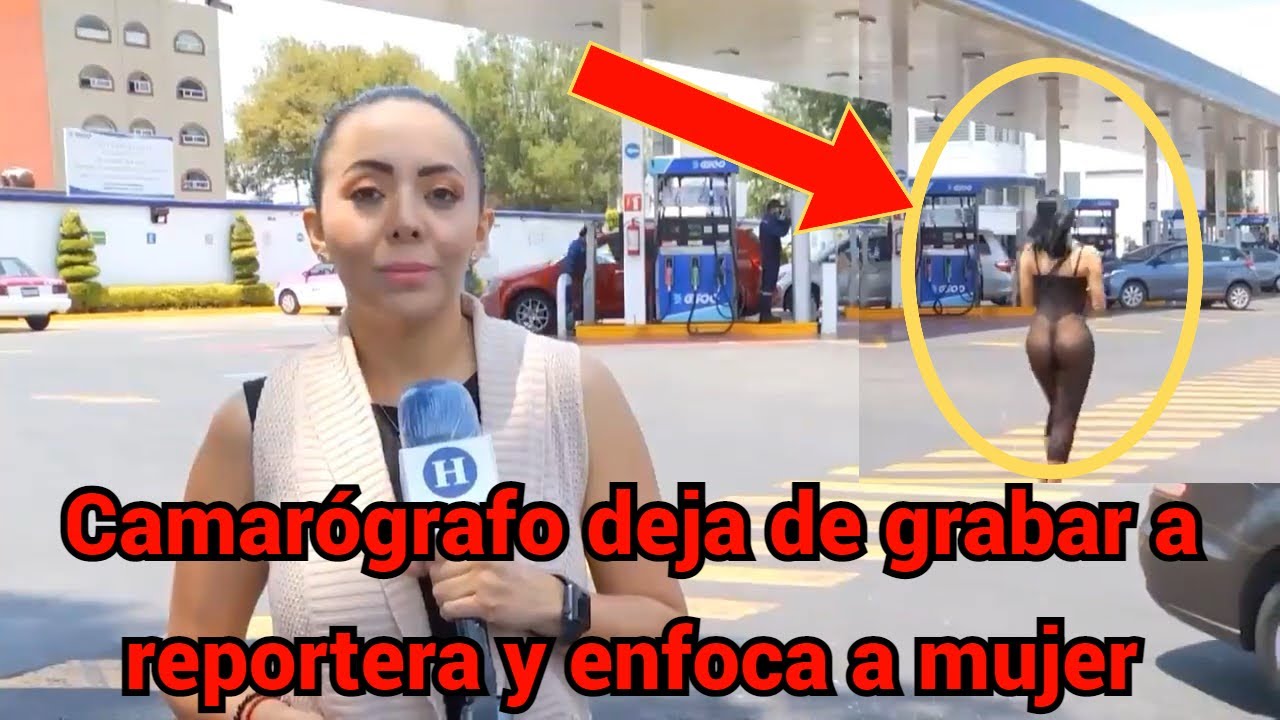 Watch Camarógrafo deja de grabar a reportera y enfoca a mujer que lo dejó sin aliento Now Camarógrafo deja de grabar a reportera y enfoca a mujer que lo dejó sin aliento