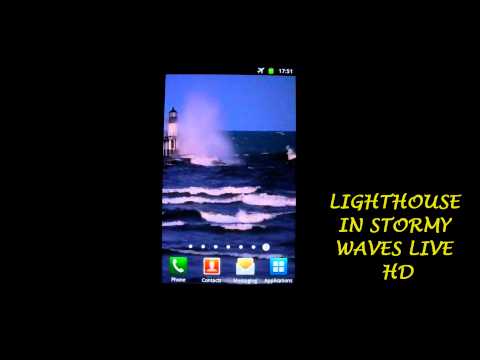 Lighthouse in Stormy Waves HD Video