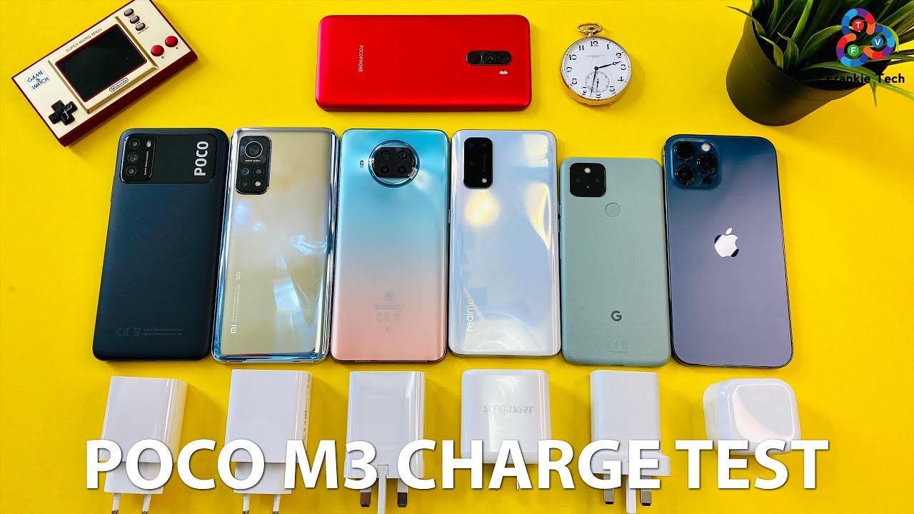 POCO M3 vs Mi 10T Pro vs Mi 10T Lite vs Realme X7 Pro vs Pixel 5 vs iPhone 12 Pro Max CHARGING TEST.