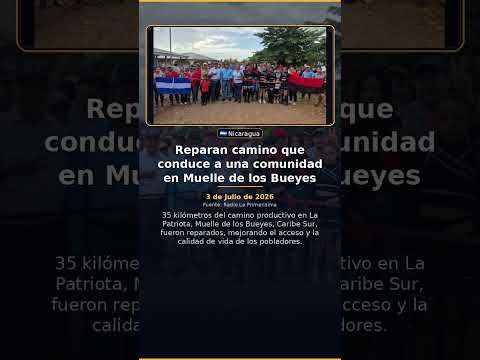 Reparan camino que conduce a una comunidad en Muelle de los Bueyes