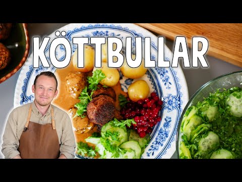 Köttbullar med gräddsås, lingon och pressgurka | Swedish meatballs | Ett Gott Land
