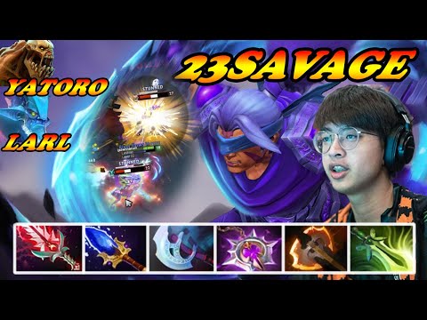 23Savage Antimage carry ultra intense vs Yatoro Lifestealer & Larl Leshrac | Immortal Best Gameplay