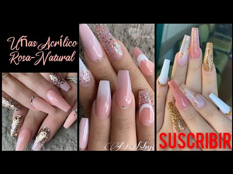UÑAS ROSA-NATURAL ❤️👌VIDEO EXITOSO|PINK NAILS| los mejores diseños de uñas