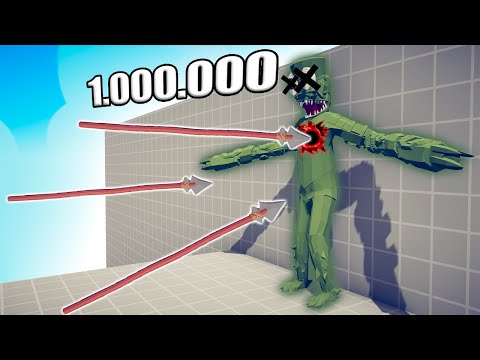 1.000.000 DAMAGE SPEAR THROWER vs UNITS - TABS | Totally Accurate Battle Simulator 2023
