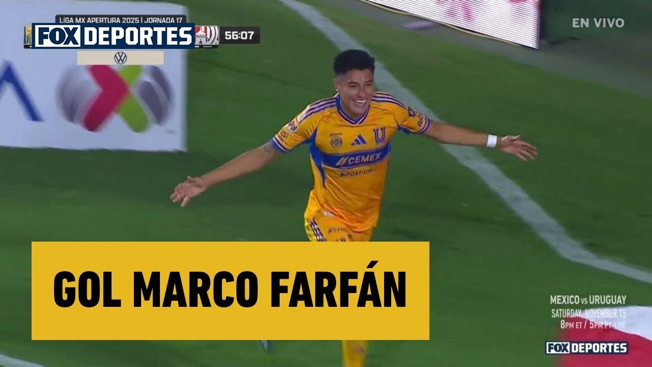 🫡 GOL Marco Farfán | Tigres 2-1 Atlético San Luis | Apertura 2025 | Liga MX