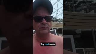 When the cruise ship pool is literally freezing #cruiseship #travel #shorts