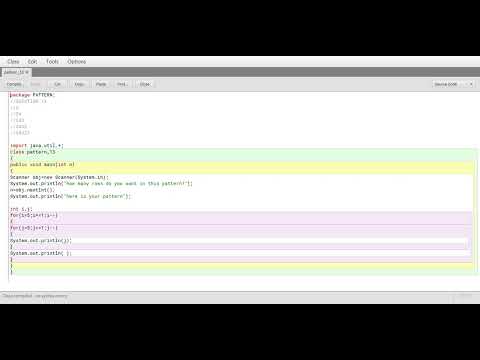 Blue Java Pattern Program Part 13