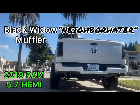 2019 RAM 1500 5.7 HEMI | Black Widow Exhaust Widowmaker “NEIGHBORHATER” Muffler | Cold Start & Pull