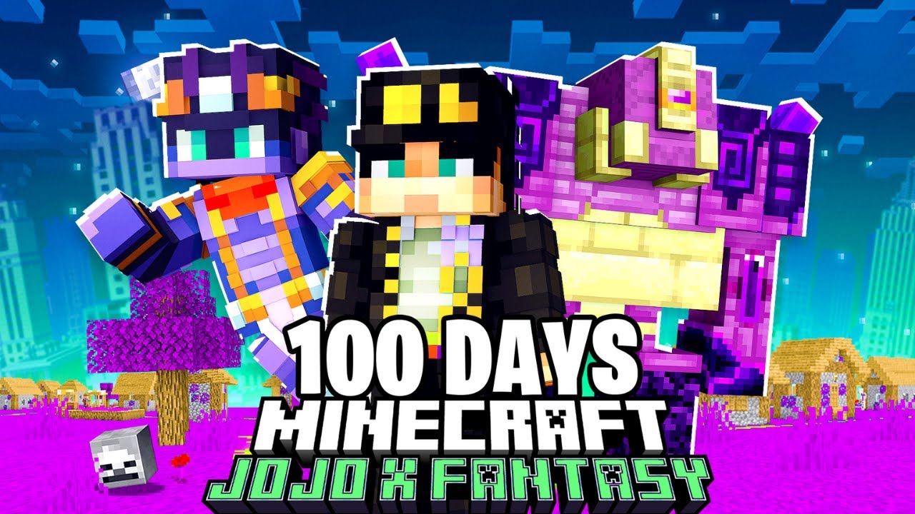 We Spent 100 Days in JOJO x Fantasy Minecraft