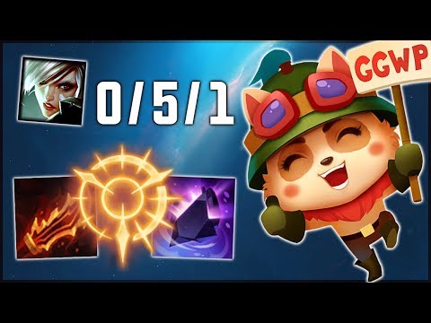 Never pick Riven vs a Teemo... She did 2K dmg?! - Teemo Only Season 9