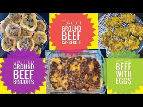 Cooking different dishes using ground beef
