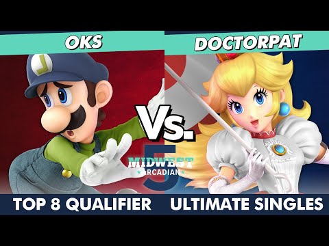 Midwest Arcadian 5 Top 12 - okS (Luigi) Vs. Doctorpat (Peach) SSBU Ultimate Tournament