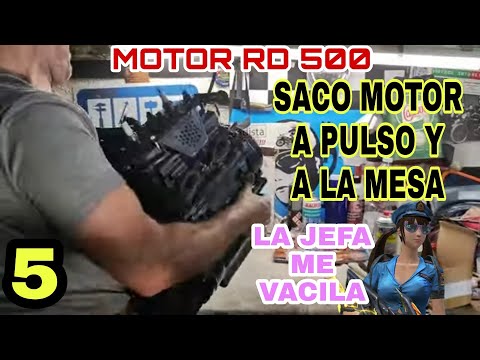 5 Saco el MOTOR RD500 a PULSO y subo a mesa😅 La Jefa me vacila🤣