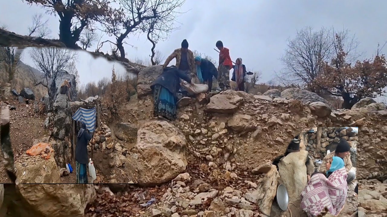 A rainy day with a nomadic family: cooking and living close to nature**