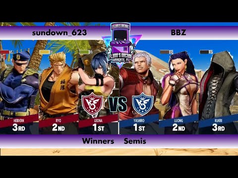 Flynn's Arcade 076 Winners Semis - sundown_623 (Ryo Heidern) Vs BBZ (Yashiro Luong Kukri)  KOF 15