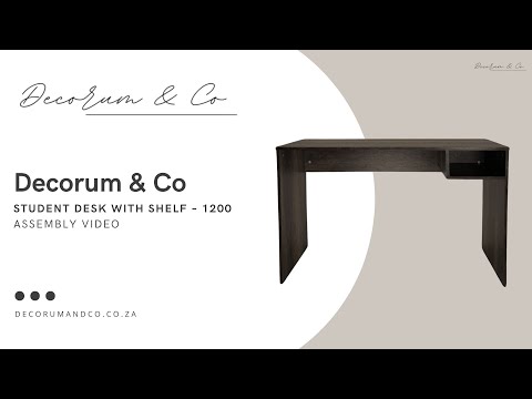 Decorum & Co - Student Desk with Shelf 1200 - Assembly Video