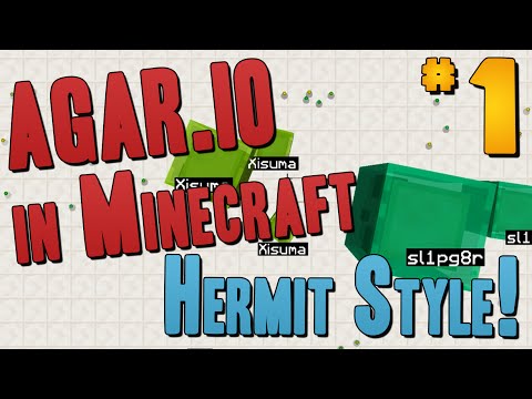 Agar.io in Minecraft with 8 Hermits #1!