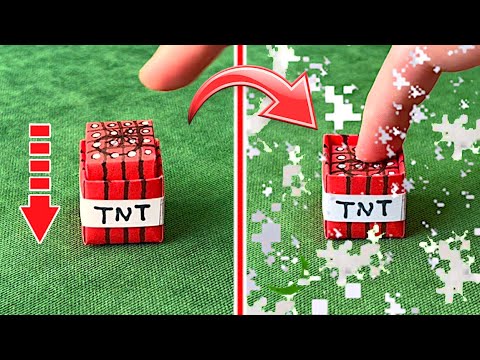 MINECRAFT TNT Pop It Button Fidget Toy | Fun and Easy Origami Paper Toy