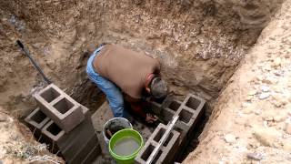 building a septic system at Cherut Farm