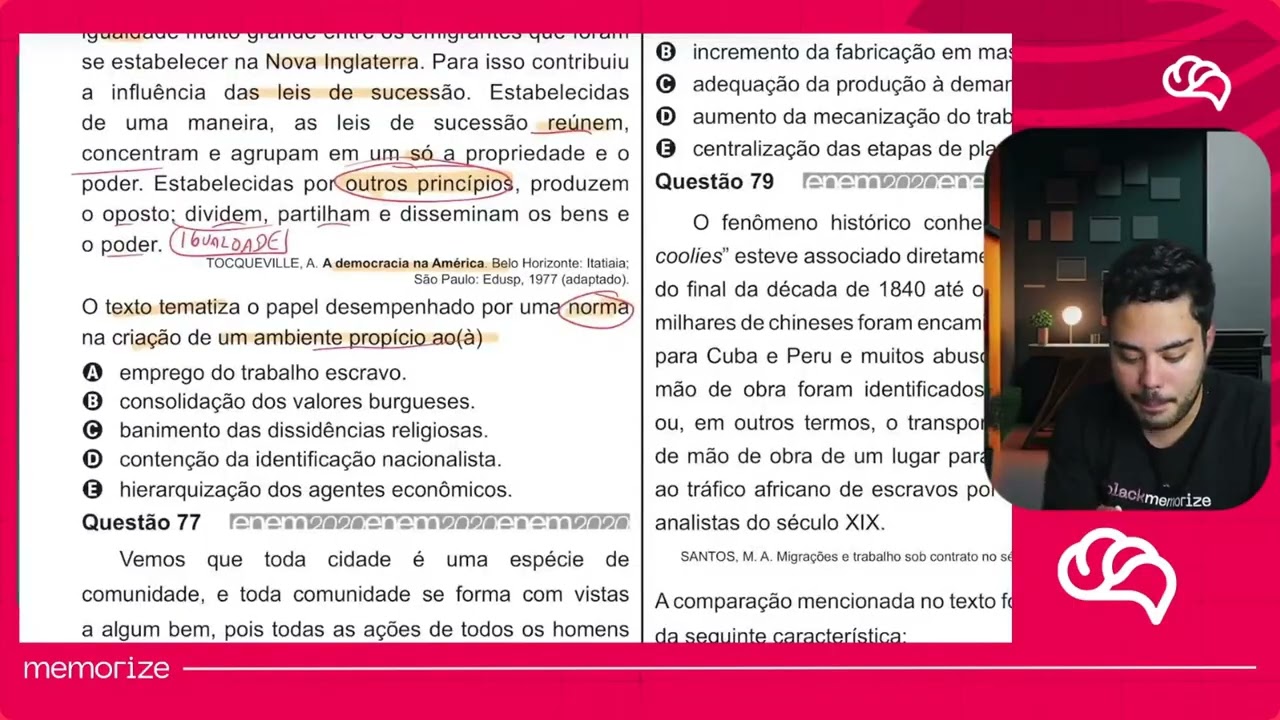 Resolução em Vídeo — Questão 76 ENEM 2020