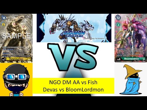 Digimon TCG | NGO DM AA vs Fish - Round 1 | BT15 Format Post-Ban List: Devas vs BloomLordmon