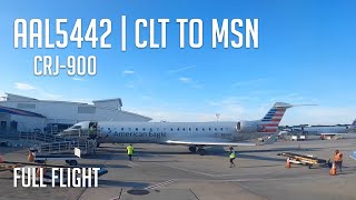 FULL FLIGHT: Charlotte to Madison | American Airlines AAL5442 - CRJ-900 - CLT to MSN