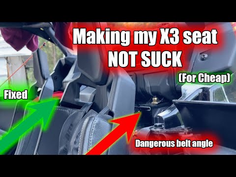 How I fixed my Can Am X3's crappy seating position for under $20 (not the usual fix)