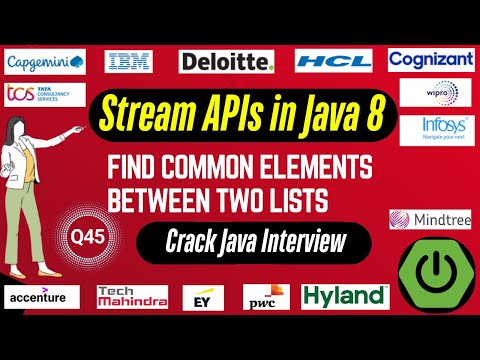 Java 8 Stream Api Interview Questions Find Common Elements Between Two Lists Using Java 8 Streams