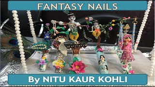 Fantasy Nail Art Design | Fantasy Nails in Hindi | Radha Krishna Fantasy Nails INDIA