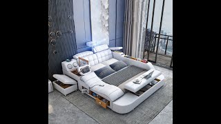 Multifunctional Smart Bed Minimalist Tatami King Size 1 8m with Head Massage/Music Player