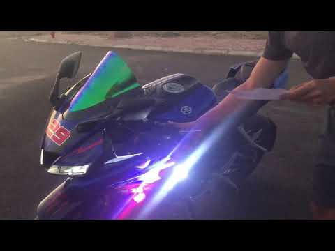 R15v3 lên Cổ Pô Titan Dán Decal Cá Mập Xanh ( Fizz Xanh )