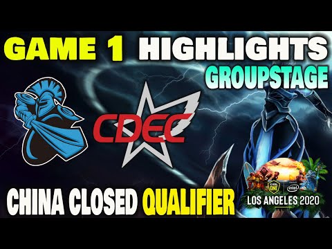NEWBEE VS CDEC Game 1 ESL One Los Angeles 2020 China Closed Qualifier