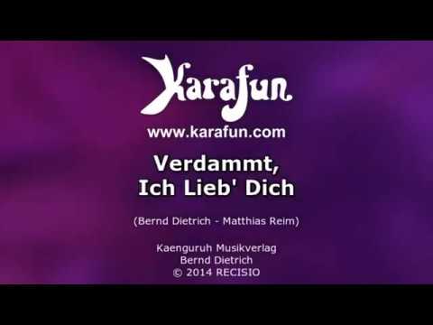 Karaoke - Verdammt ich lieb dich in the version of Matthias Reim