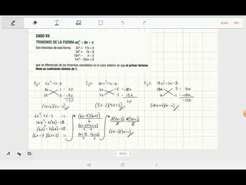 Trinomio ax2+bx+c (Aspa) Casos Especiales