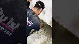 Watch video: Basement Waterproofing & Half Wall Installation In Princeton, NJ