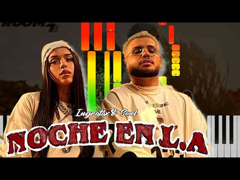Ingratax, @Sael    Noche en LA  ( Piano Tutorial / Instrumental  / Letra Karaoke )