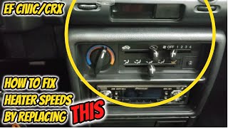 How to Fix Heater Speeds on EF Civic/CRX 🔥🌀🔥🌀 By Replacing Blower Resistor!