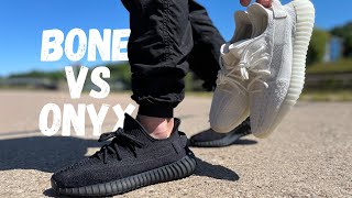 The Yeezy For Everyone! Yeezy 350 ONYX VS BONE Review/Comparison & On Foot
