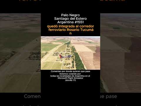Palo Negro, Santiago del Estero desde el Microsoft Flight Simulator #palonegro #satiagodelestero