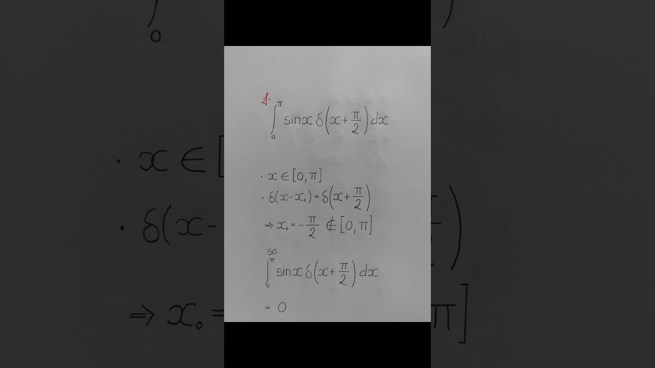(Mathematical Methods of Physical) P3: Dirac Delta Function - BT 07 f