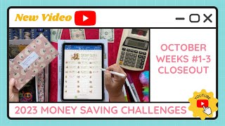 Cash Stuffing Money Saving Challenges for Week #1 - #3 of October - TracEy Monster Savings on Etsy