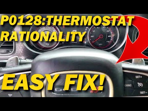 DO YOU HAVE CODE P0128 THERMOSTAT RATIONALITY ON YOUR DODGE CHARGER? REPLACE THERMOSTAT!  TOO EASY!