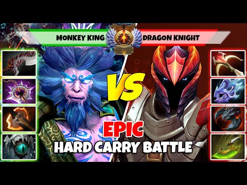MONKEY KING (Carry) vs DRAGON KNIGHT (Carry) - Battle Of Immortal Rank Dota 2 Players - Z Dota 2