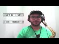 I Can't Get Started - Lee Konitz Transcription
