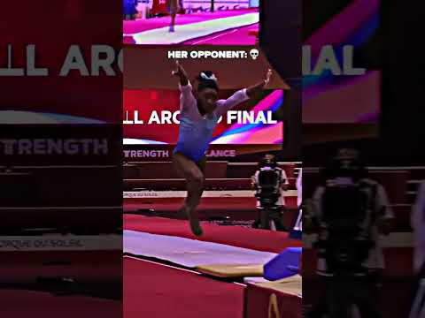 Simone scored higher and won 🥇 even with a fall! #gymnastics #vault #fall #stick #simonebiles