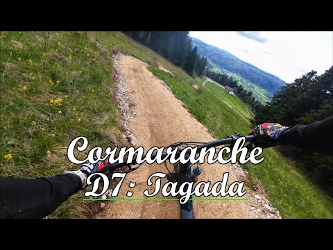 MTB in Cormaranche Bike park: Green DH run D7 Tagada